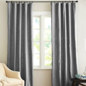 POTTERY BARN EMERY LINEN BLACKOUT CURTAINS, ONE INDIVIDUAL CURTAIN, FLAGSTONE